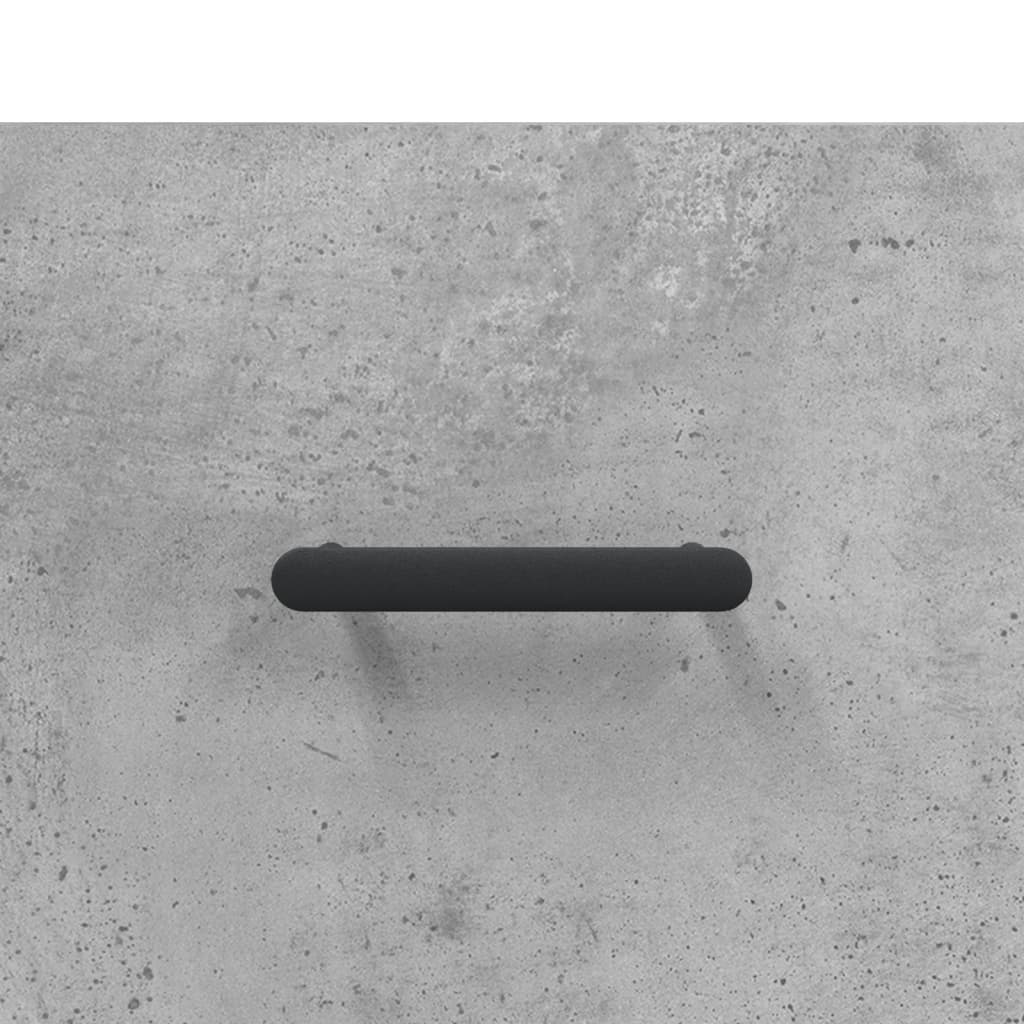 Hoge Kast 69,5X34X180 Cm Bewerkt Hout Betongrijs