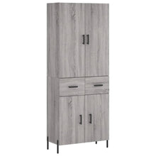 Hoge Kast 69,5X34X180 Cm Bewerkt Hout Grijs Sonoma Eikenkleurig