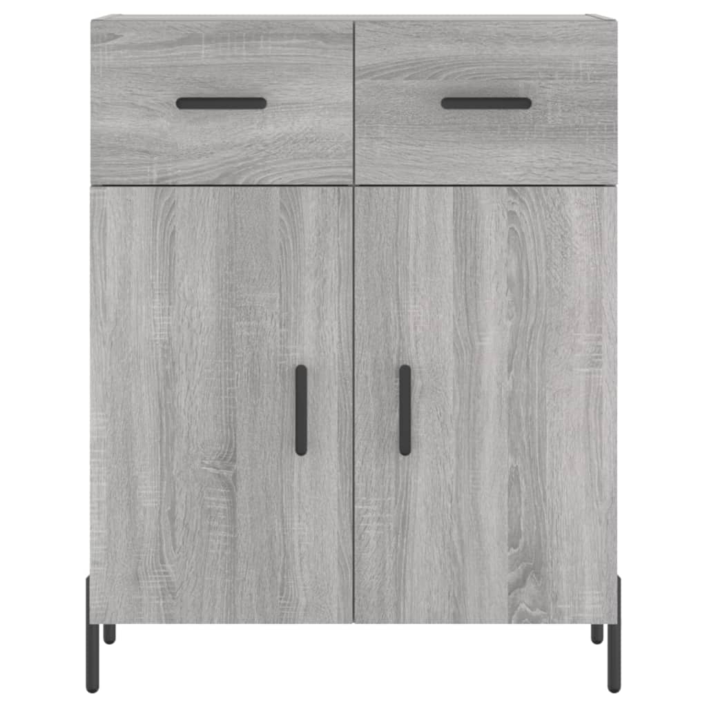 Hoge Kast 69,5X34X180 Cm Bewerkt Hout Grijs Sonoma Eikenkleurig