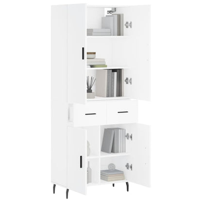 Hoge Kast 69,5X34X180 Cm Bewerkt Hout Wit