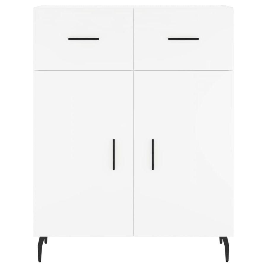 Hoge Kast 69,5X34X180 Cm Bewerkt Hout Wit