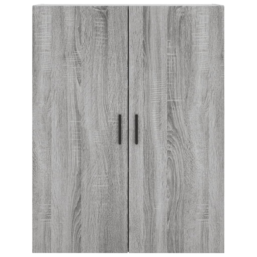 Hoge Kast 69,5X34X180 Cm Bewerkt Hout Eikenkleurig Grijs sonoma