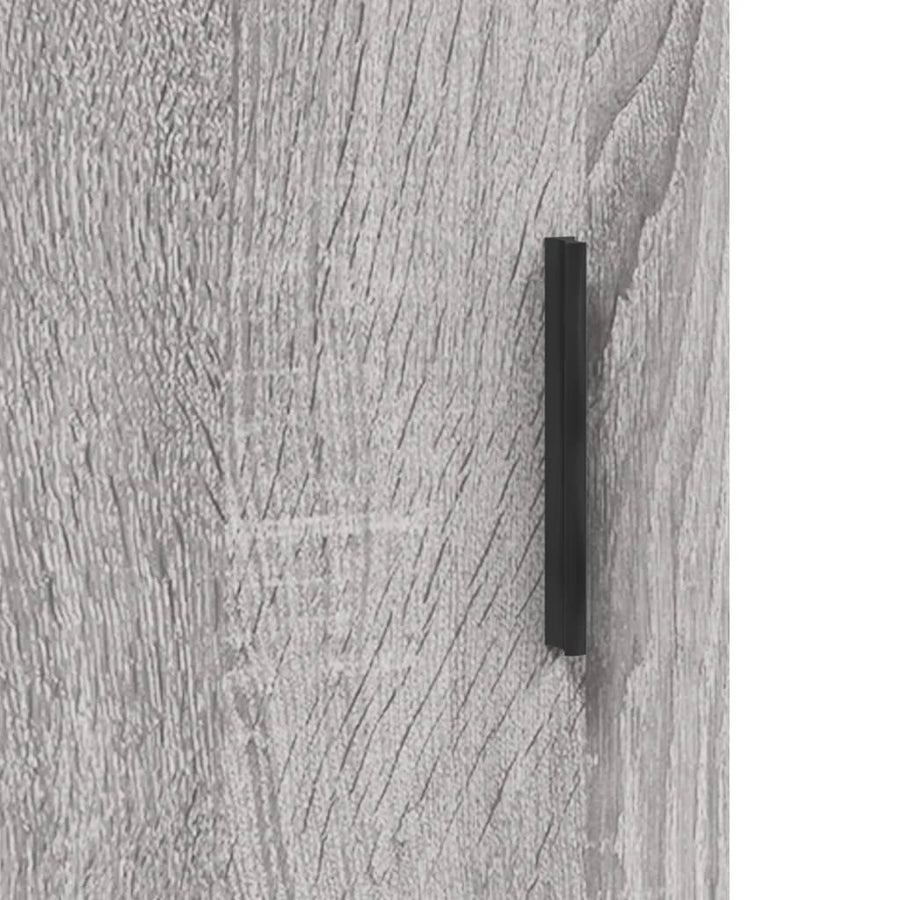 Hoge Kast 69,5X34X180 Cm Bewerkt Hout Eikenkleurig Grijs sonoma