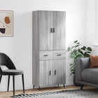 Hoge kast 69,5x34x180 cm grijs sonoma eiken