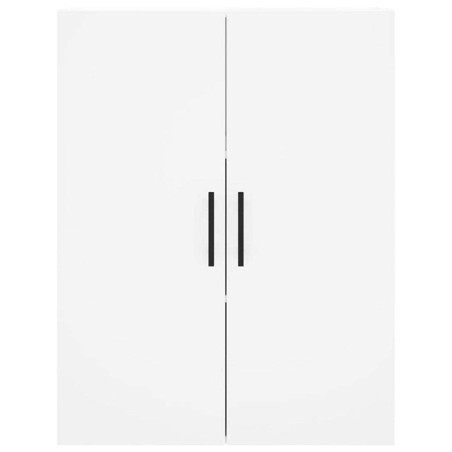 Hoge kast 69,5x34x180 cm bewerkt hout wit