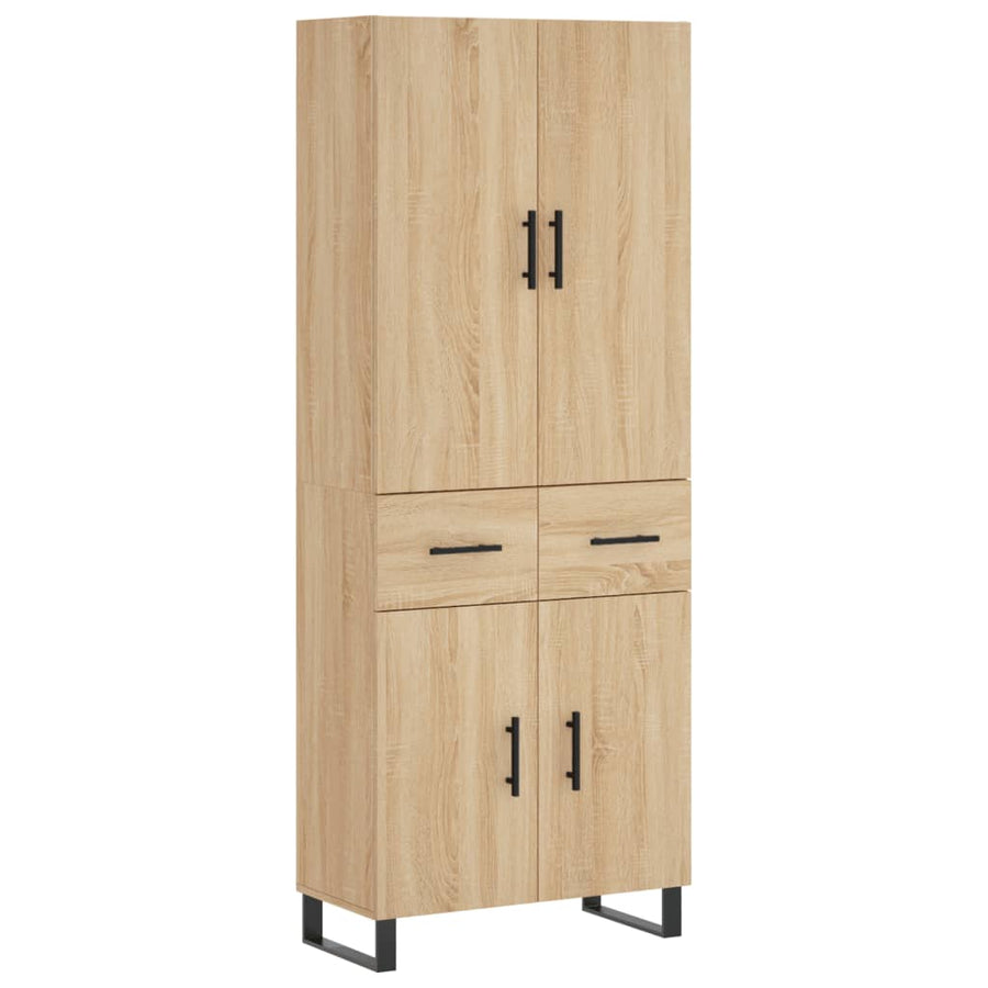 Hoge kast 69,5x34x180 cm bewerkt hout sonoma eikenkleurig