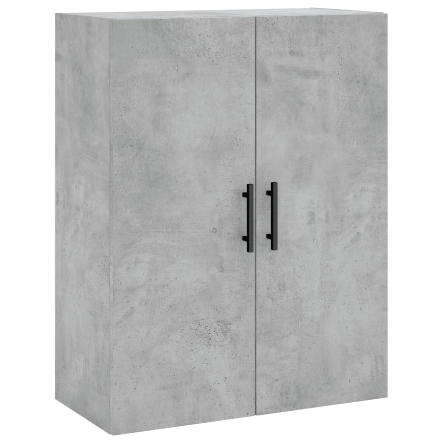 Hoge Kast 69,5X34X180 Cm Bewerkt Hout Betongrijs