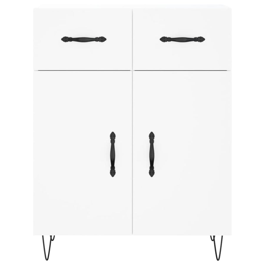 Hoge Kast 69,5X34X180 Cm Bewerkt Hout Wit