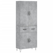 Hoge Kast 69,5X34X180 Cm Bewerkt Hout Betongrijs