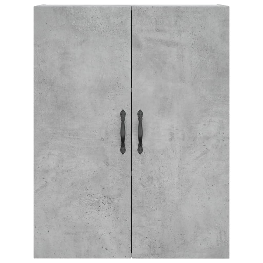 Hoge Kast 69,5X34X180 Cm Bewerkt Hout Betongrijs