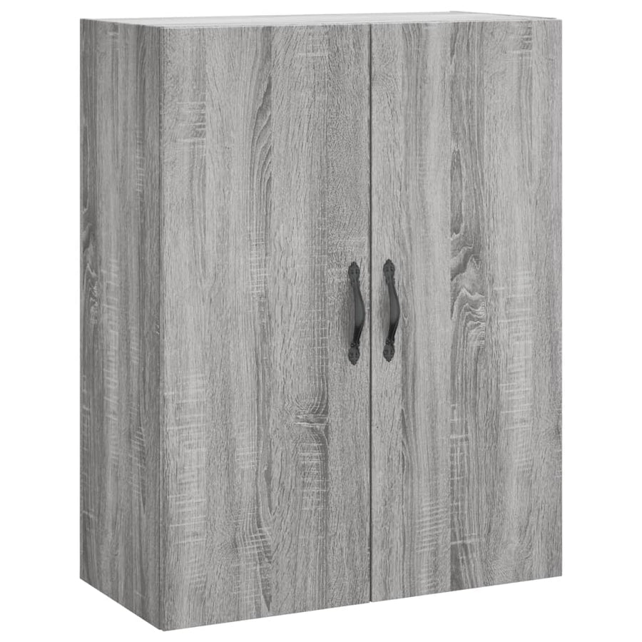 Hoge Kast 69,5X34X180 Cm Bewerkt Hout Eikenkleurig Grijs sonoma