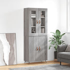 Hoge kast 69,5x34x180 cm grijs sonoma eiken bewerkt hout