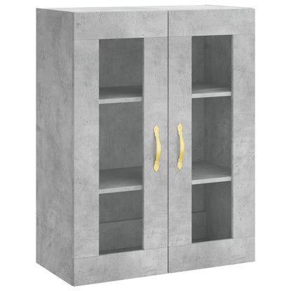 Hoge Kast 69,5X34X180 Cm Bewerkt Hout Betongrijs