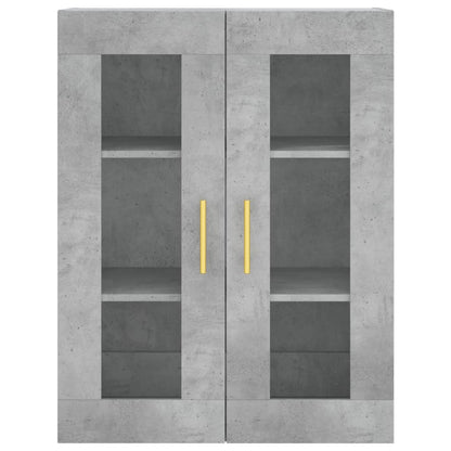 Hoge Kast 69,5X34X180 Cm Bewerkt Hout Betongrijs