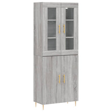 Hoge Kast 69,5X34X180 Cm Bewerkt Hout Grijs Sonoma Eikenkleurig
