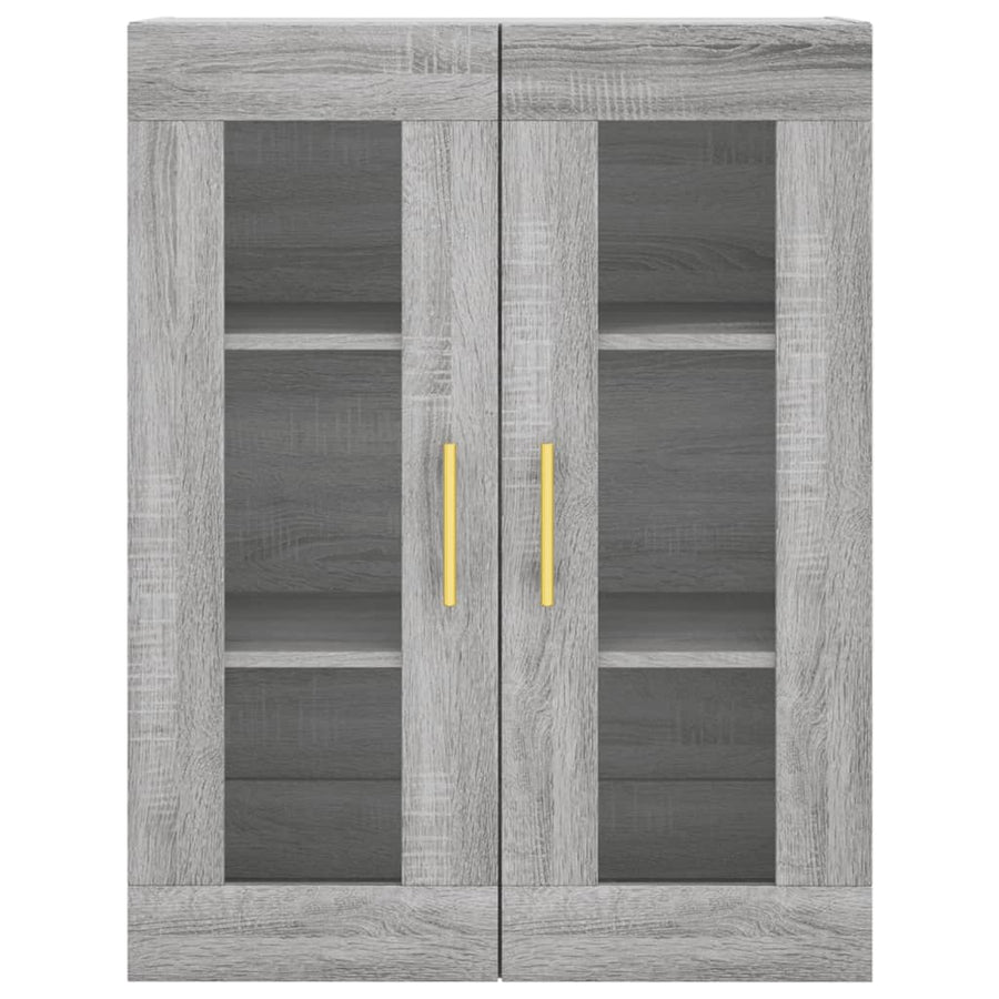 Hoge Kast 69,5X34X180 Cm Bewerkt Hout Grijs Sonoma Eikenkleurig