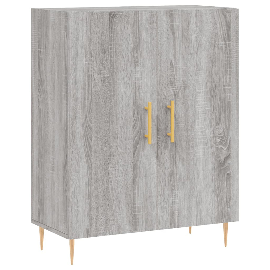 Hoge Kast 69,5X34X180 Cm Bewerkt Hout Grijs Sonoma Eikenkleurig