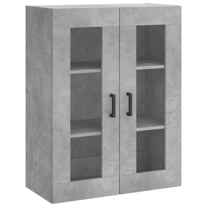 Hoge Kast 69,5X34X180 Cm Bewerkt Hout Betongrijs