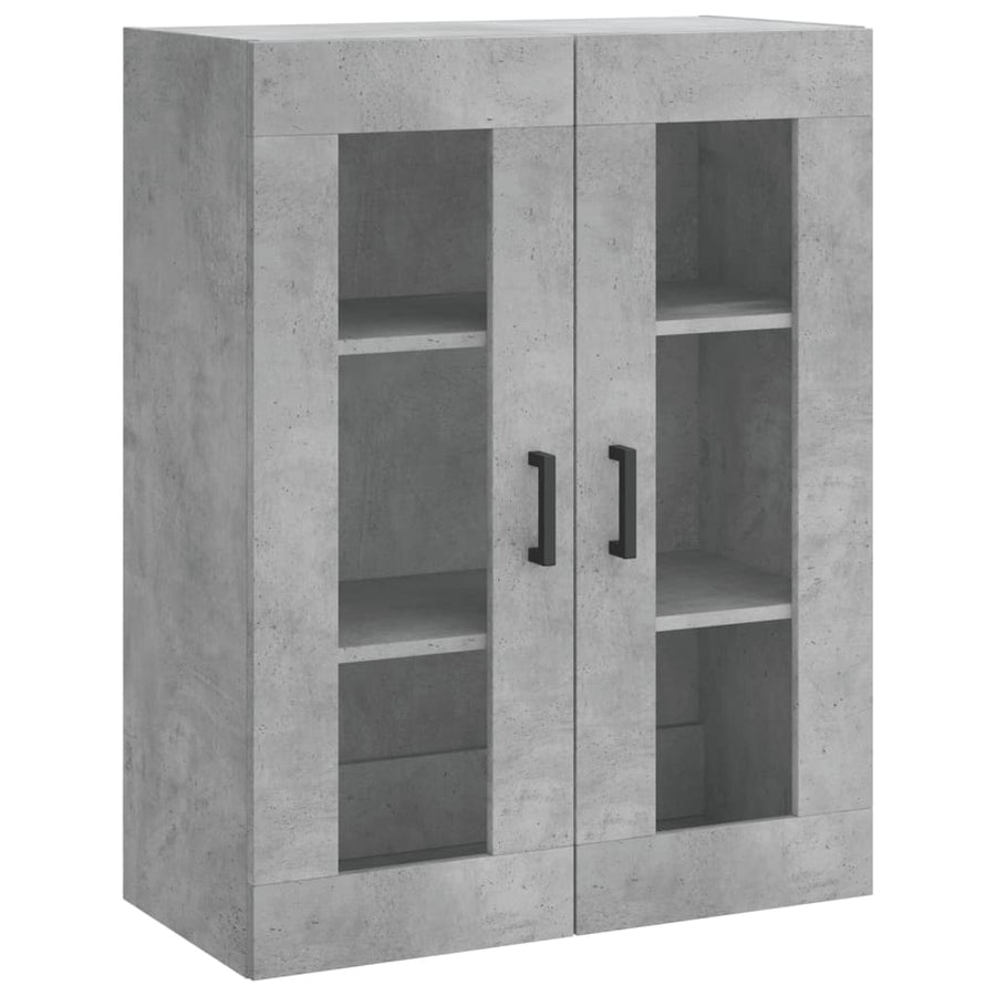 Hoge Kast 69,5X34X180 Cm Bewerkt Hout Betongrijs