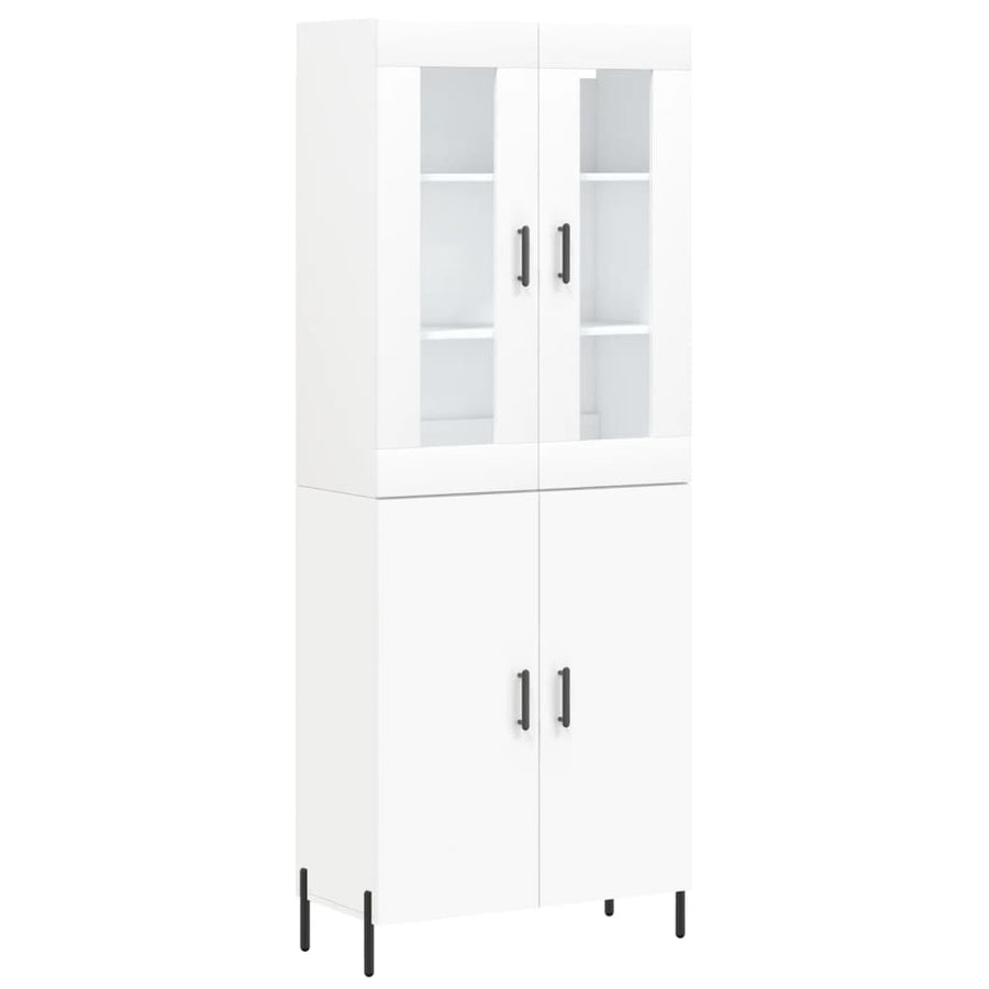 Hoge Kast 69,5X34X180 Cm Bewerkt Hout Wit