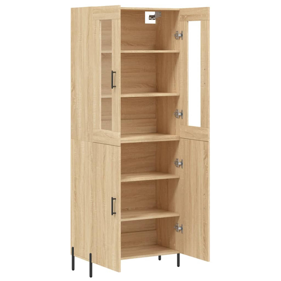 Hoge kast 69,5x34x180 cm bewerkt hout sonoma eikenkleurig