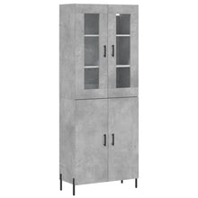 Hoge Kast 69,5X34X180 Cm Bewerkt Hout Betongrijs
