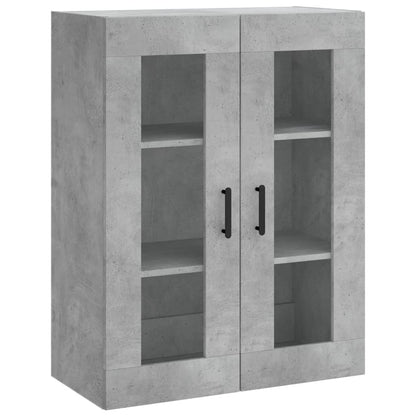 Hoge Kast 69,5X34X180 Cm Bewerkt Hout Betongrijs