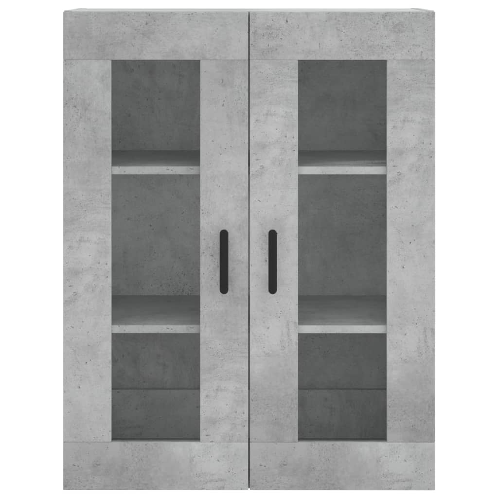 Hoge Kast 69,5X34X180 Cm Bewerkt Hout Betongrijs