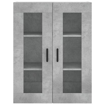 Hoge Kast 69,5X34X180 Cm Bewerkt Hout Betongrijs