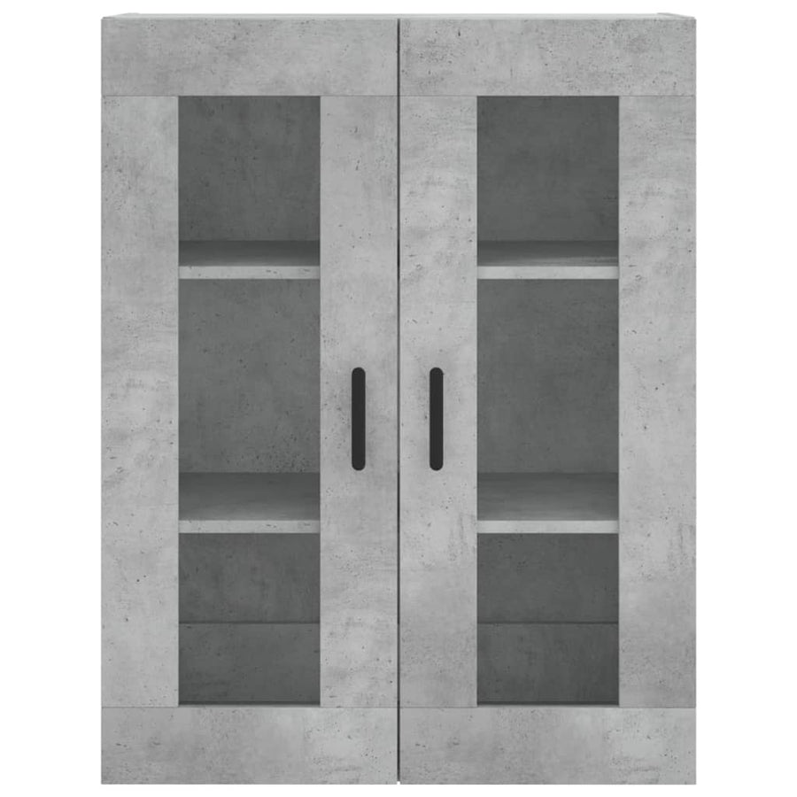 Hoge Kast 69,5X34X180 Cm Bewerkt Hout Betongrijs