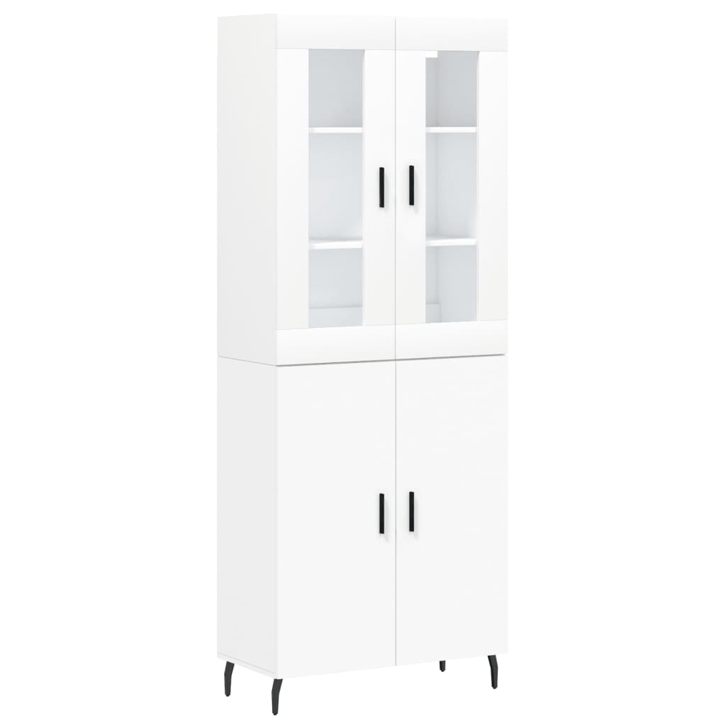 Hoge Kast 69,5X34X180 Cm Bewerkt Hout Wit