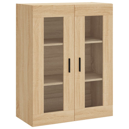 Hoge Kast 69,5X34X180 Cm Bewerkt Hout Kleurig Sonoma eiken