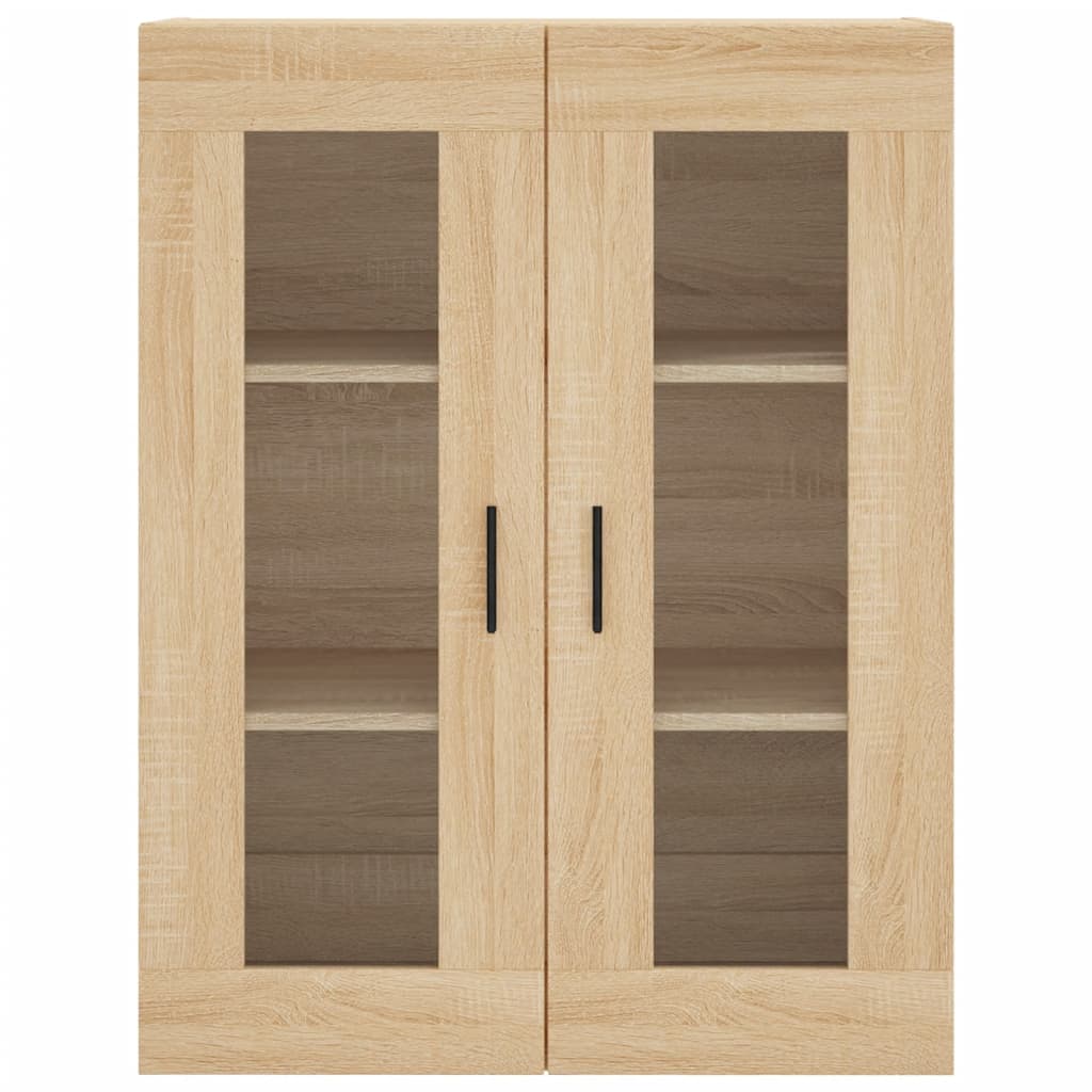 Hoge Kast 69,5X34X180 Cm Bewerkt Hout Kleurig Sonoma eiken