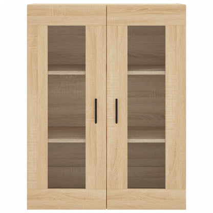 Hoge Kast 69,5X34X180 Cm Bewerkt Hout Kleurig Sonoma eiken