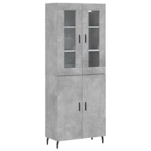 Hoge Kast 69,5X34X180 Cm Bewerkt Hout Betongrijs
