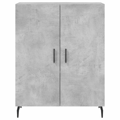 Hoge Kast 69,5X34X180 Cm Bewerkt Hout Betongrijs