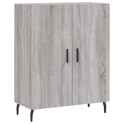 Hoge Kast 69,5X34X180 Cm Bewerkt Hout Eikenkleurig Grijs sonoma