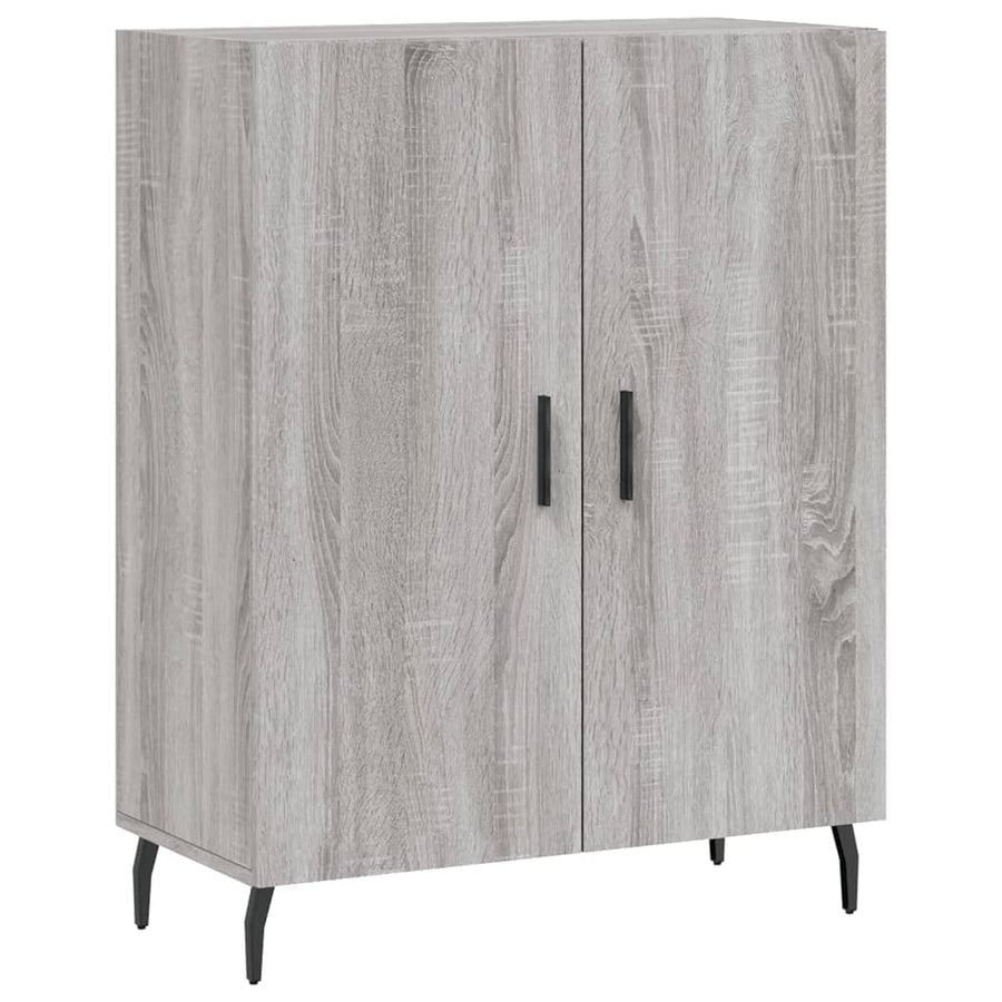 Hoge Kast 69,5X34X180 Cm Bewerkt Hout Eikenkleurig Grijs sonoma