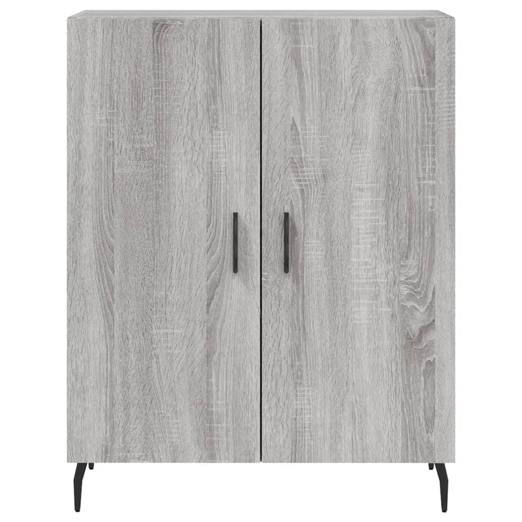 Hoge Kast 69,5X34X180 Cm Bewerkt Hout Eikenkleurig Grijs sonoma