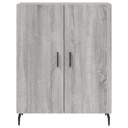 Hoge Kast 69,5X34X180 Cm Bewerkt Hout Eikenkleurig Grijs sonoma