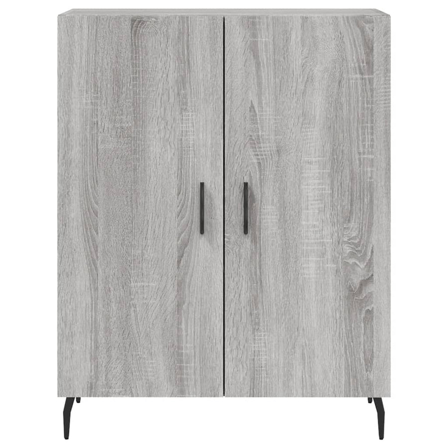Hoge Kast 69,5X34X180 Cm Bewerkt Hout Eikenkleurig Grijs sonoma