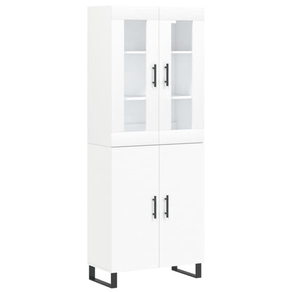 Hoge Kast 69,5X34X180 Cm Bewerkt Hout Wit