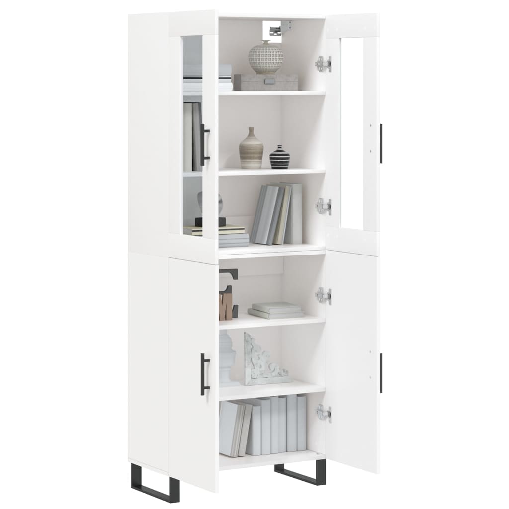 Hoge Kast 69,5X34X180 Cm Bewerkt Hout Wit