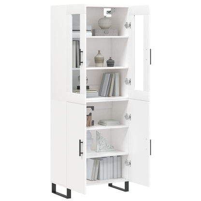 Hoge Kast 69,5X34X180 Cm Bewerkt Hout Wit