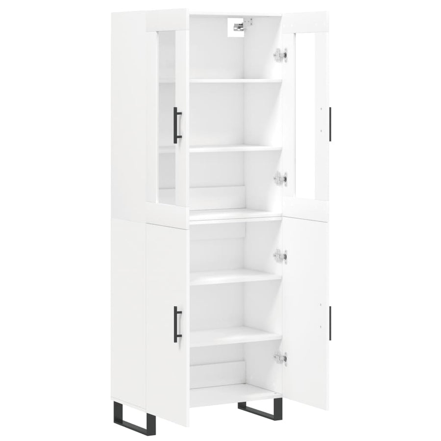Hoge Kast 69,5X34X180 Cm Bewerkt Hout Wit