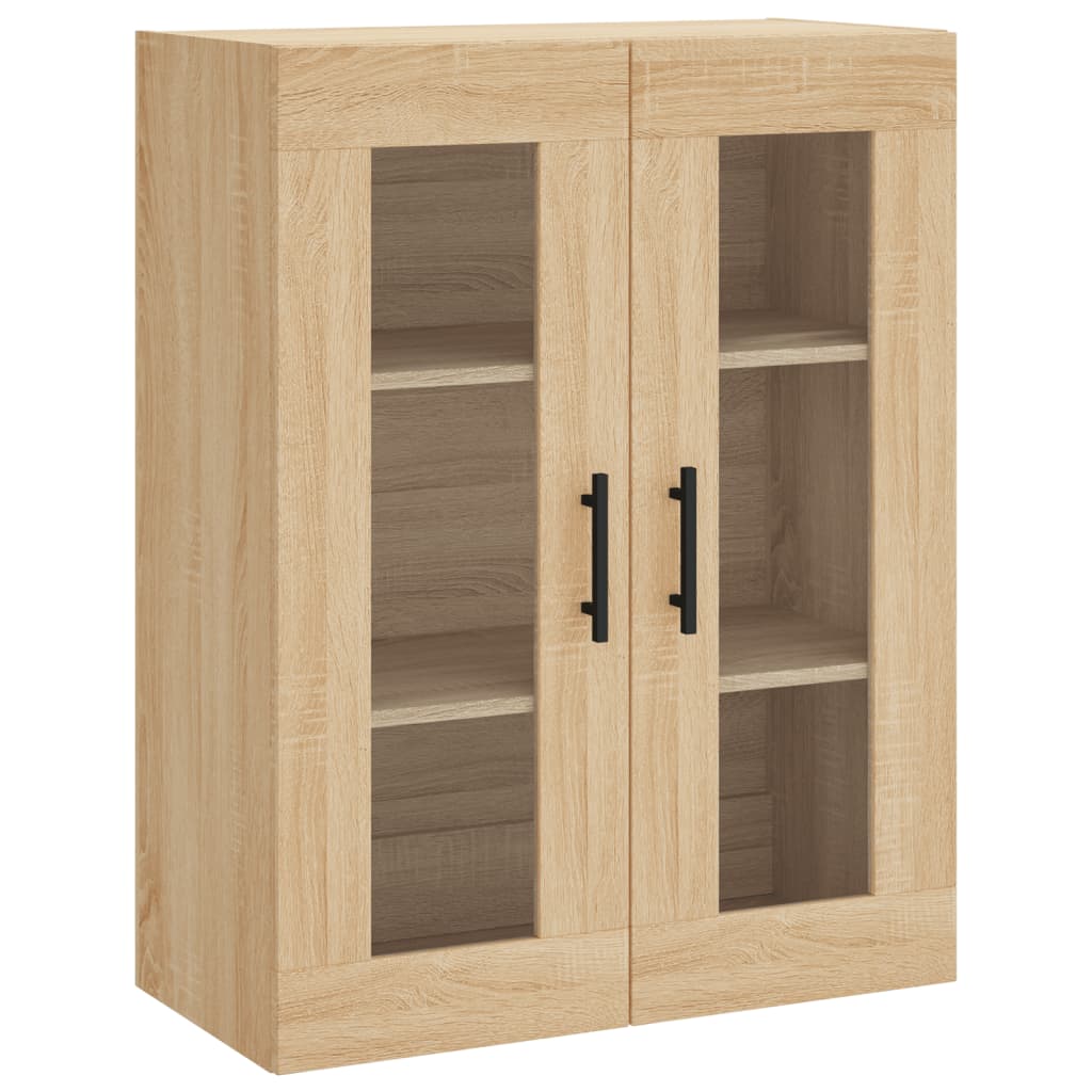 Hoge Kast 69,5X34X80 Cm Bewerkt Hout Kleurig Sonoma eiken 2 deuren