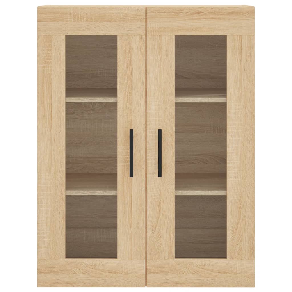 Hoge Kast 69,5X34X80 Cm Bewerkt Hout Kleurig Sonoma eiken 2 deuren