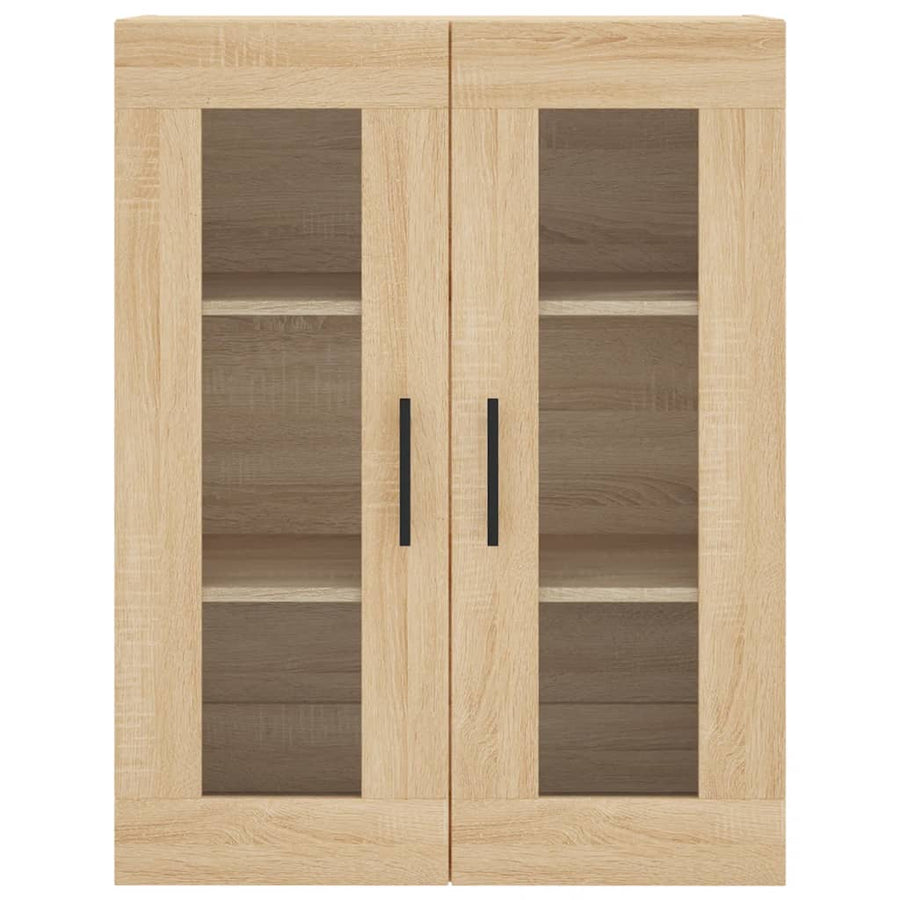 Hoge Kast 69,5X34X80 Cm Bewerkt Hout Kleurig Sonoma eiken 2 deuren