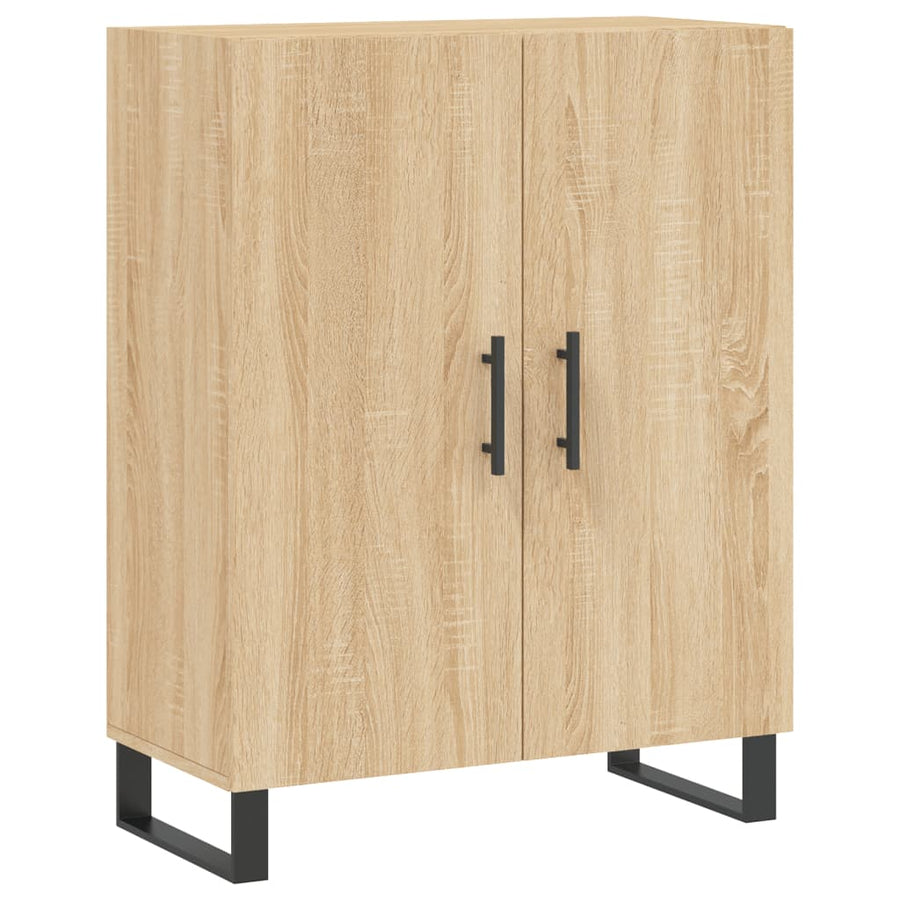 Hoge Kast 69,5X34X80 Cm Bewerkt Hout Kleurig Sonoma eiken 2 deuren