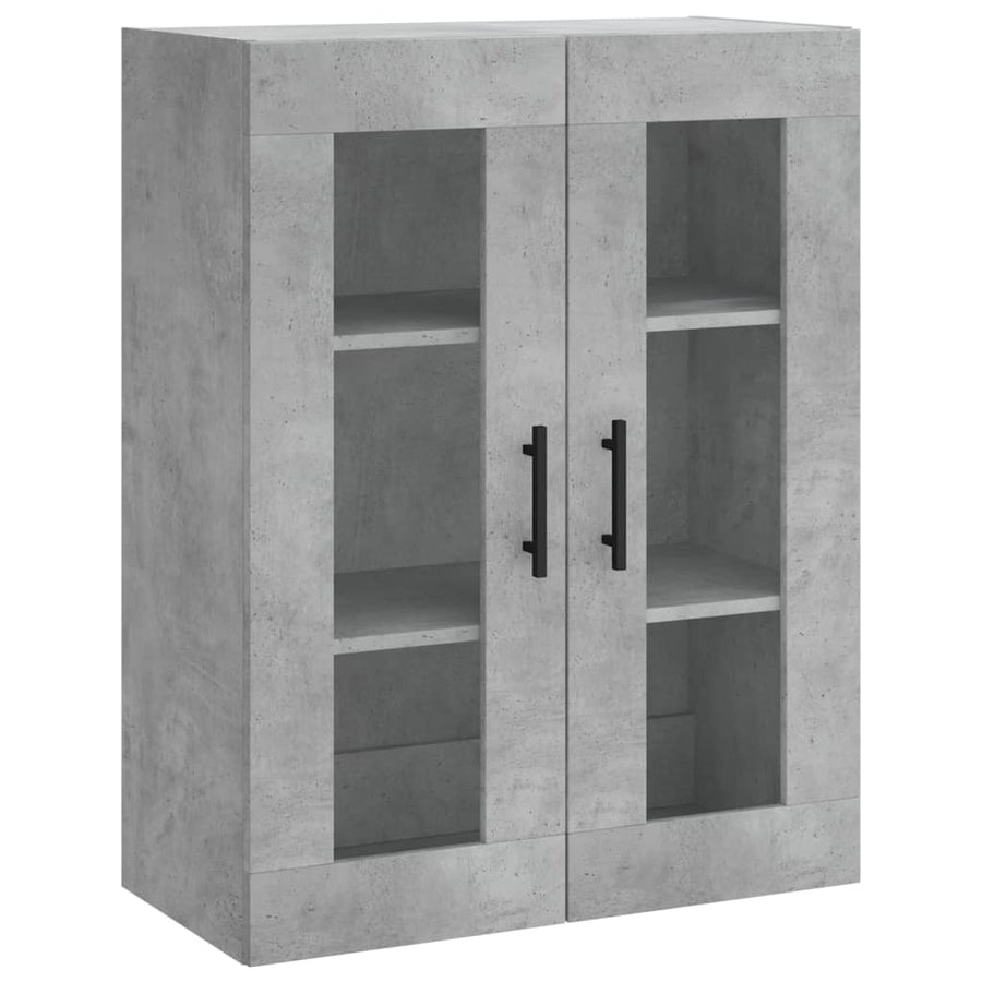 Hoge Kast 69,5X34X180 Cm Bewerkt Hout Betongrijs
